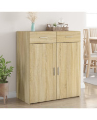 Buffet chêne sonoma 80x42,5x93 cm bois d'ingénierie | Mobilier & Déco