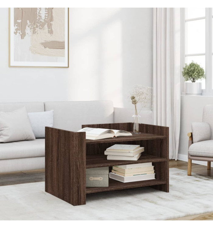 Table basse chêne marron 80x50x50 cm Bois d'ingénierie | Mobilier & Déco