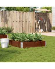 Jardinière marron 100x100 cm bois massif de pin | Mobilier & Déco