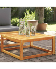 Table de jardin 65x65x29 cm bois massif d'acacia | Mobilier & Déco
