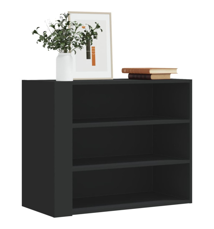 Armoire murale noir 75x35x60 cm bois d'ingénierie | Mobilier & Déco