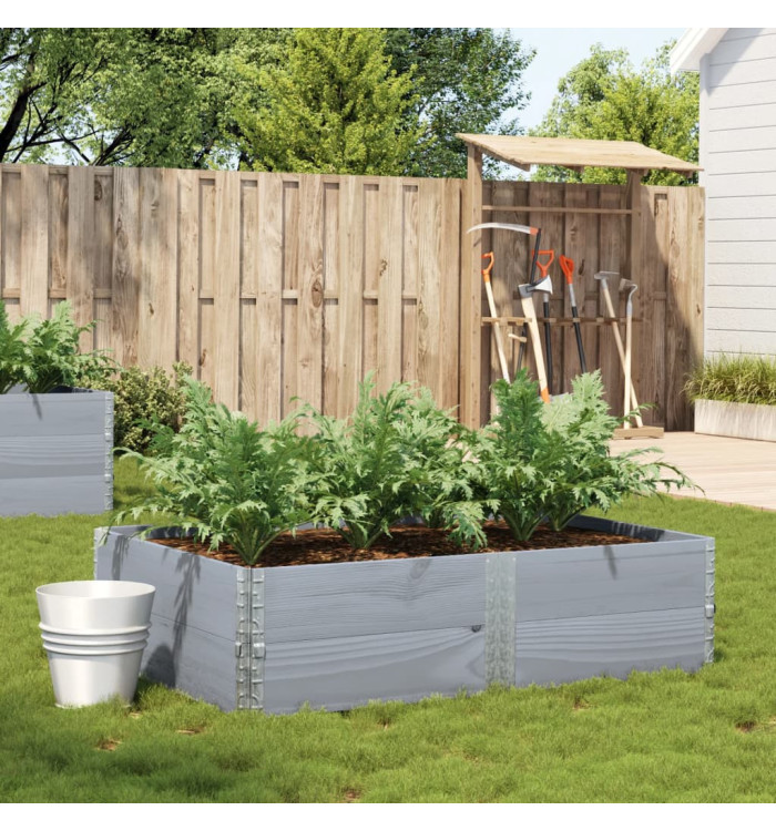 Jardinière gris 150x100 cm bois de pin massif | Mobilier & Déco