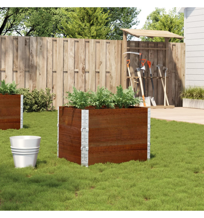Jardinière marron 80x60 cm bois massif de pin | Mobilier & Déco