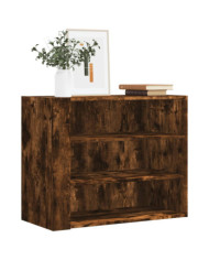 Armoire murale chêne fumé 75x35x60 cm bois d'ingénierie | Mobilier & Déco