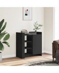 Buffet noir 73,5x35x75 cm bois d'ingénierie | Mobilier & Déco