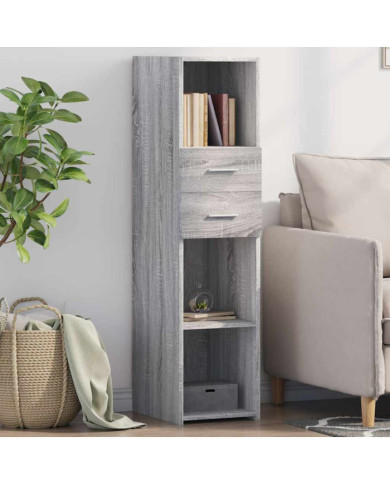 Buffet haut sonoma gris 30x42,5x124 cm bois d'ingénierie | Mobilier & Déco