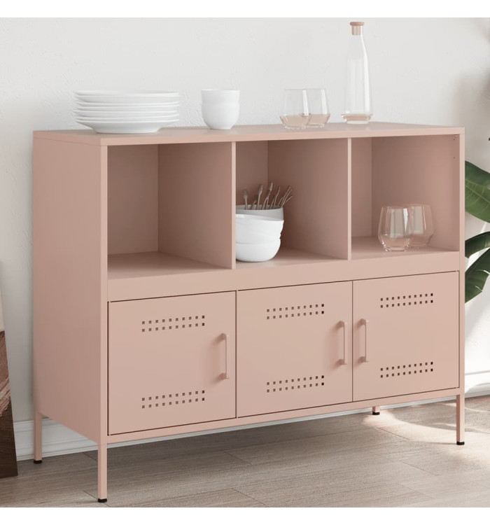 Buffet rose 100,5x39x79 cm acier | Mobilier & Déco
