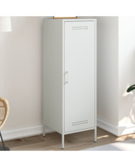 Buffet haut blanc 36x39x113 cm acier | Mobilier & Déco