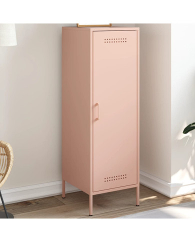 Buffet haut rose 36x39x113 cm acier | Mobilier & Déco