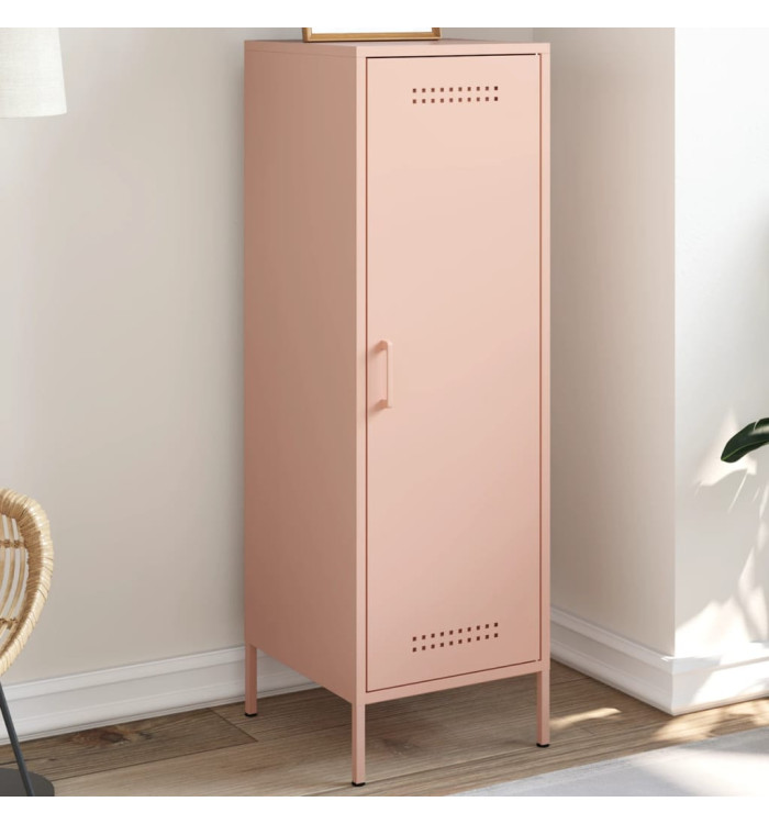 Buffet haut rose 36x39x113 cm acier | Mobilier & Déco