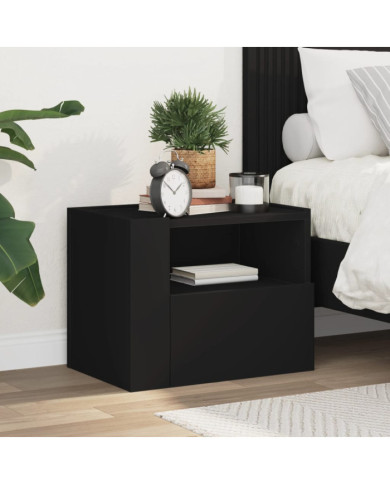 Table de chevet murale noir 45x30x35 cm | Mobilier & Déco