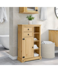 Armoire de salle de bain Corona 70x33x110 cm bois de pin massif | Mobilier & Déco