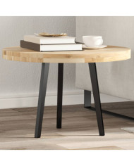 Dessus de table rond Ø60x4 cm bois massif d'acacia | Mobilier & Déco