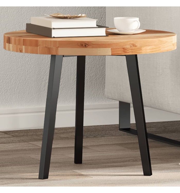 Dessus de table rond Ø50x4 cm bois massif d'acacia | Mobilier & Déco