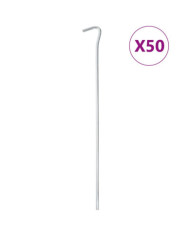Piquets de tente 50 pcs 30 cm Ø7 mm acier galvanisé | Mobilier & Déco