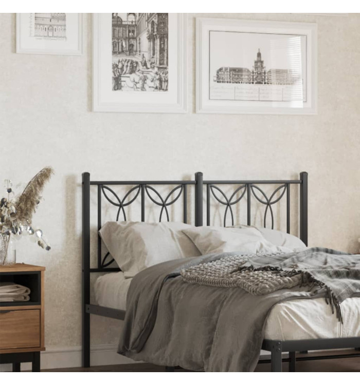 Tête de lit métal noir 120 cm | Mobilier & Déco