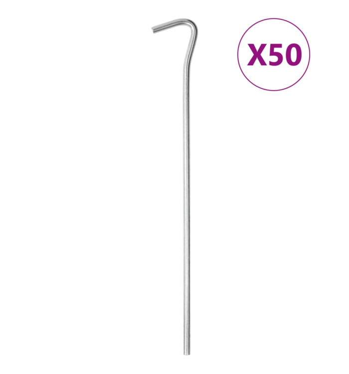 Piquets de tente 50 pcs 23 cm Ø5 mm acier galvanisé | Mobilier & Déco