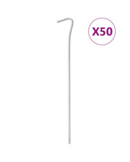 Piquets de tente 50 pcs 23 cm Ø4 mm acier galvanisé | Mobilier & Déco