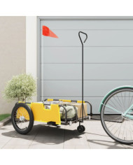 Remorque de vélo jaune et noir tissu oxford et fer | Mobilier & Déco