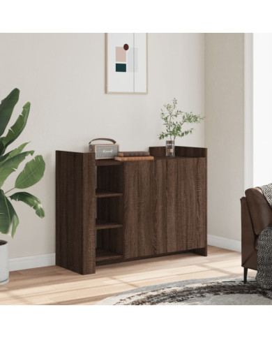 Buffet chêne marron 100x35x75 cm bois d'ingénierie | Mobilier & Déco