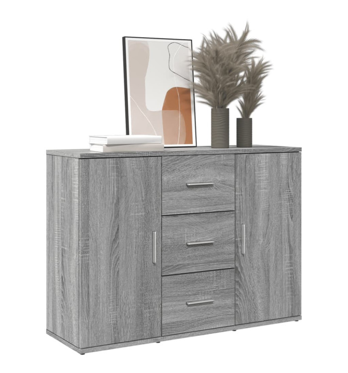 Buffet sonoma gris 90,5x29,5x65 cm bois d'ingénierie | Mobilier & Déco