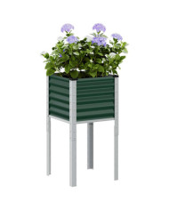 Jardinière vert 45x45x88 cm acier | Mobilier & Déco