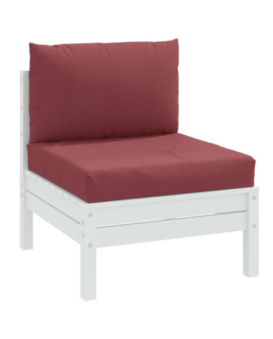 Coussins de palette lot de 2 rouge bordeaux mélangé tissu | Mobilier & Déco