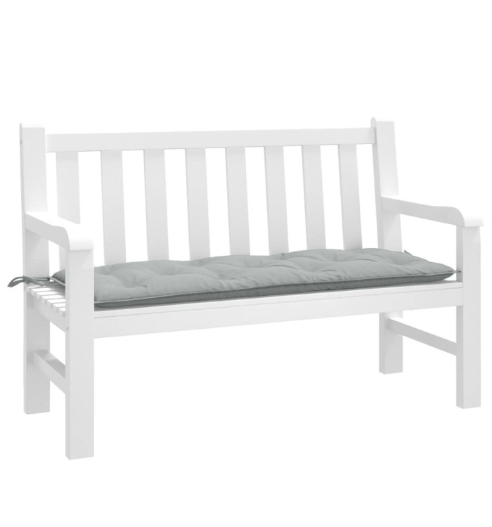 Coussin de banc de jardin gris clair mélangé 120x50x7 cm tissu | Mobilier & Déco
