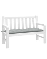 Coussin de banc de jardin gris clair mélangé 120x50x7 cm tissu | Mobilier & Déco