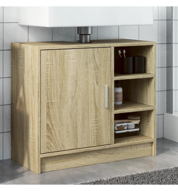 Armoire d'évier chêne sonoma 63x29x55 cm bois d'ingénierie | Mobilier & Déco