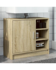 Armoire d'évier chêne sonoma 63x29x55 cm bois d'ingénierie | Mobilier & Déco