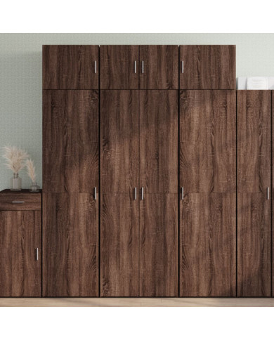Armoire de rangement chêne brun 70x42,5x225cm bois d'ingénierie | Mobilier & Déco