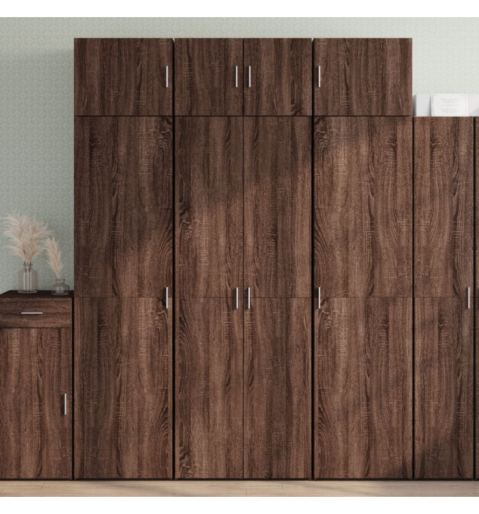 Armoire de rangement chêne brun 70x42,5x225cm bois d'ingénierie | Mobilier & Déco