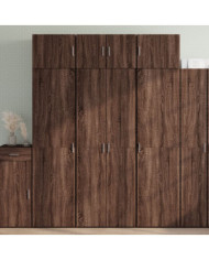 Armoire de rangement chêne brun 70x42,5x225cm bois d'ingénierie | Mobilier & Déco
