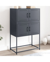 Buffet anthracite 68,5x38,5x107 cm acier | Mobilier & Déco