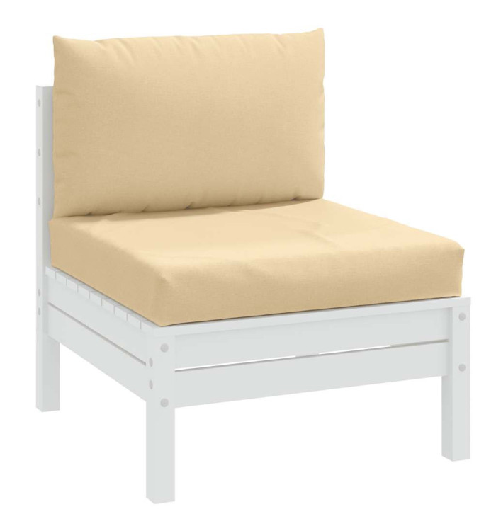 Coussins de palette lot de 2 beige mélangé tissu | Mobilier & Déco