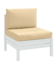 Coussins de palette lot de 2 beige mélangé tissu | Mobilier & Déco