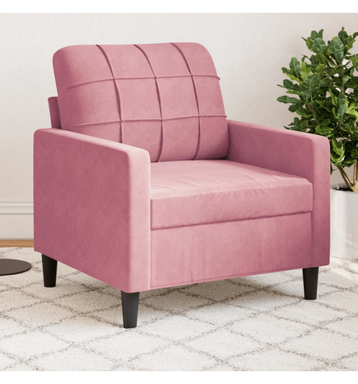 Fauteuil Rose 60 cm Velours | Mobilier & Déco