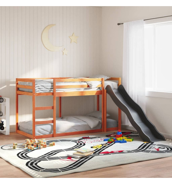 Lit superposé avec toboggan et échelle sans matelas 75x190 cm | Mobilier & Déco