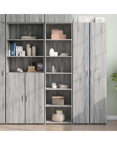 Buffet haut sonoma gris 50x41x185 cm bois d'ingénierie | Mobilier & Déco