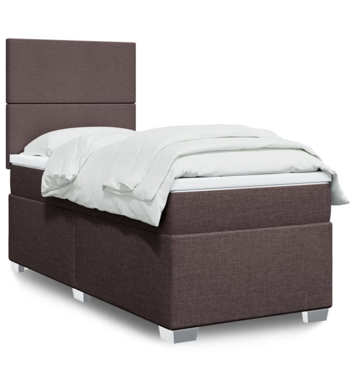 Sommier à lattes de lit avec matelas Marron foncé 90x200 cm | Mobilier & Déco