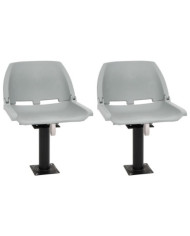 Sièges de bateau lot de 2 avec piédestal pivotant à 360° | Mobilier & Déco