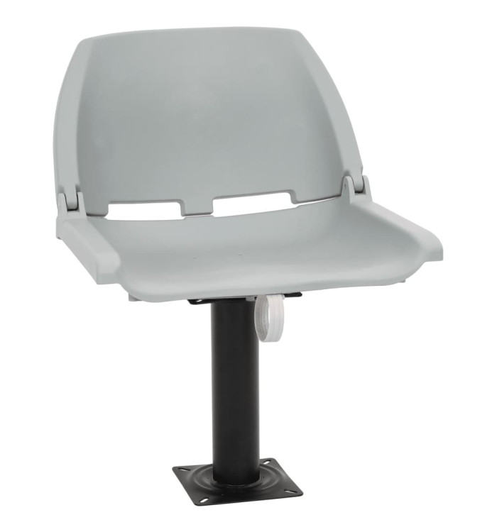 Ensemble de sièges de bateau pliables 2 pcs sans coussin gris | Mobilier & Déco