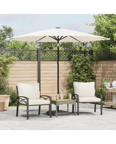 Parasol de jardin avec mât en acier blanc 268x268x226 cm | Mobilier & Déco