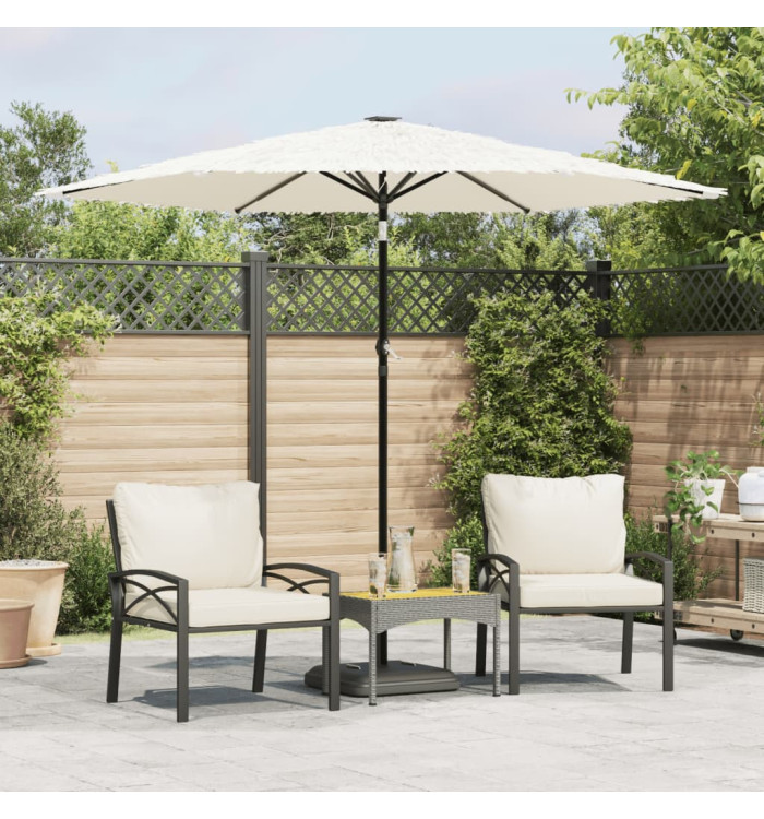 Parasol de jardin avec mât en acier blanc 268x268x226 cm | Mobilier & Déco