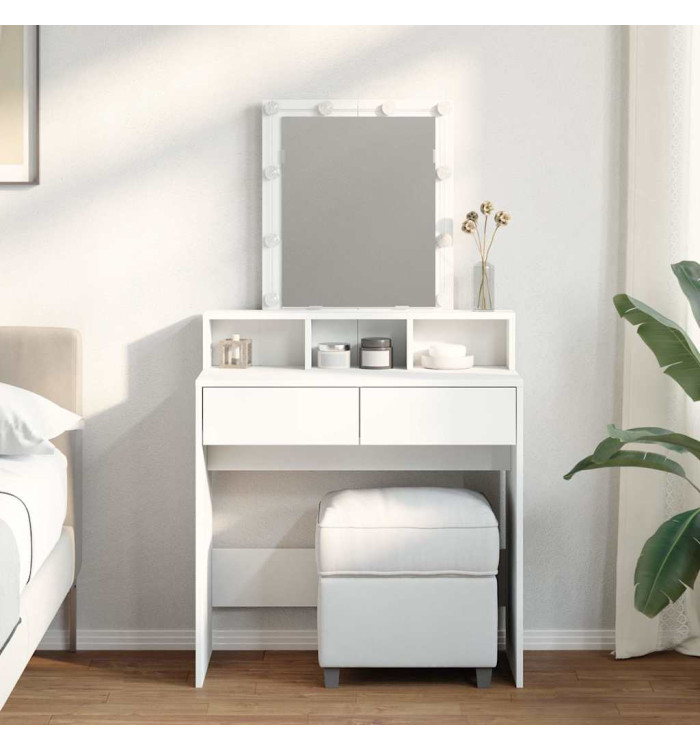 Coiffeuse avec LED blanc 80x41x144,5 cm | Mobilier & Déco