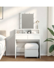 Coiffeuse avec LED blanc 80x41x144,5 cm | Mobilier & Déco