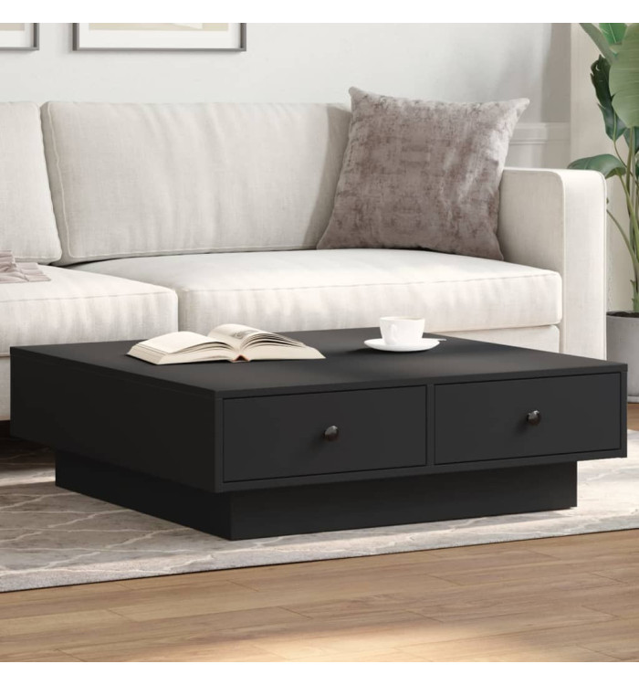 Table basse Noir 90x90x28 cm Aggloméré | Mobilier & Déco