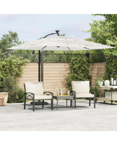 Parasol de jardin avec mât en acier blanc 269x269x235 cm | Mobilier & Déco