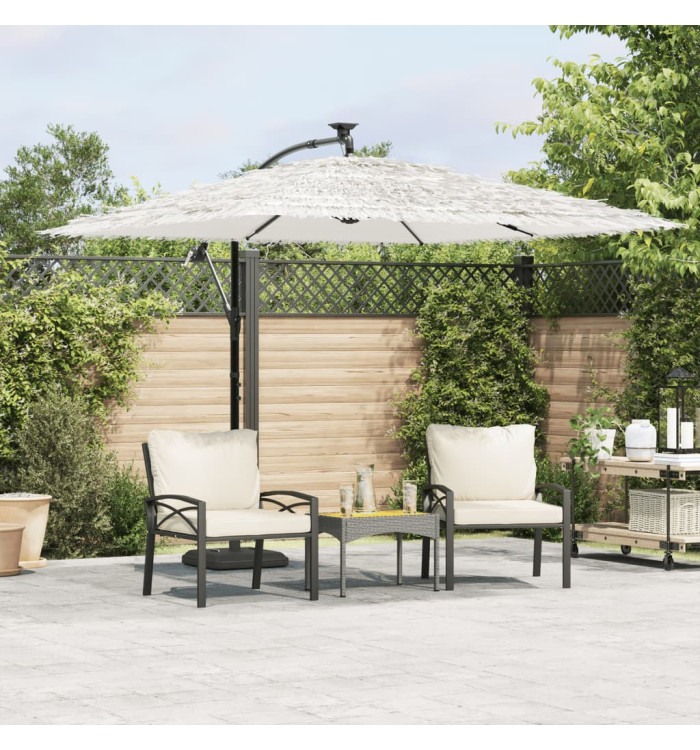Parasol de jardin avec mât en acier blanc 269x269x235 cm | Mobilier & Déco